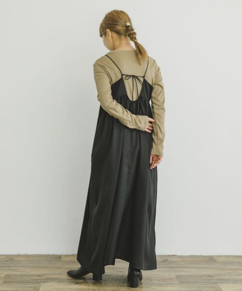 URBAN RESEARCH インナーセット　キャミワンピース　テック素材 ITEMS URBANRESEARCH ワンピース インナーセットキャミ