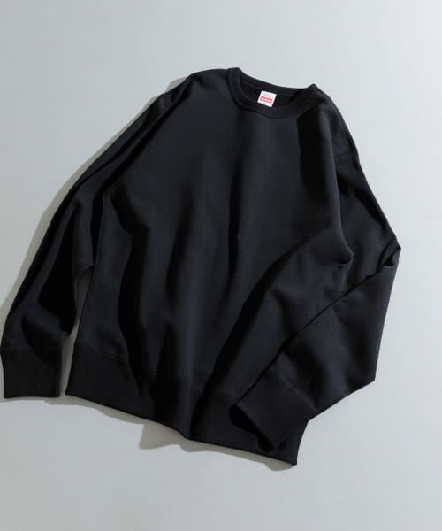 ＊＊URBAN RESEARCH ITEMS / アーバンリサーチ アイテムズ スウェット | Healthknit　HK Crew Neck Long-Sleeve Sweat（BLK）