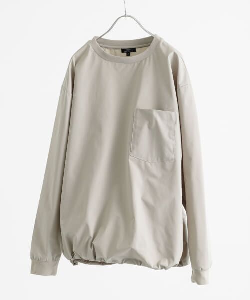 ＊＊URBAN RESEARCH ITEMS / アーバンリサーチ アイテムズ Tシャツ | 撥水×イージーケア 裾ドロストTops（BEG）