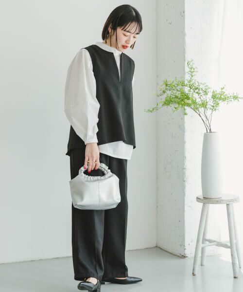 ＊＊URBAN RESEARCH ITEMS / アーバンリサーチ アイテムズ セットアップ | フレアトップス×イージーパンツセット（BLK）