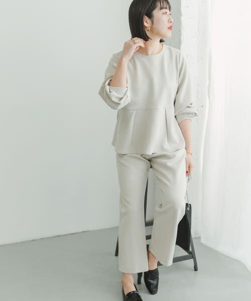＊＊URBAN RESEARCH ITEMS / アーバンリサーチ アイテムズ セットアップ | スソフレアトップス×テーパードパンツ（GREGE）