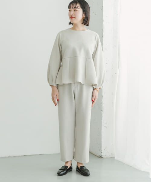 Harapeko　プリーツフレアトップス＆テーパードパンツ2点セット Harapeko プリーツフレアトップス＆テーパードパンツ2点セット