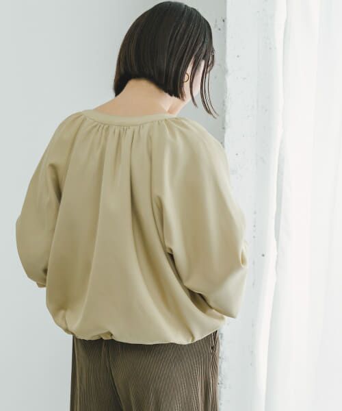 美品▲ebure // ライトノーカラー ブルゾン▲サイズ38▲ネイビー 紺色 撥水ノーカーラーブルゾン【UV/洗濯機洗い可】（ノーカラー