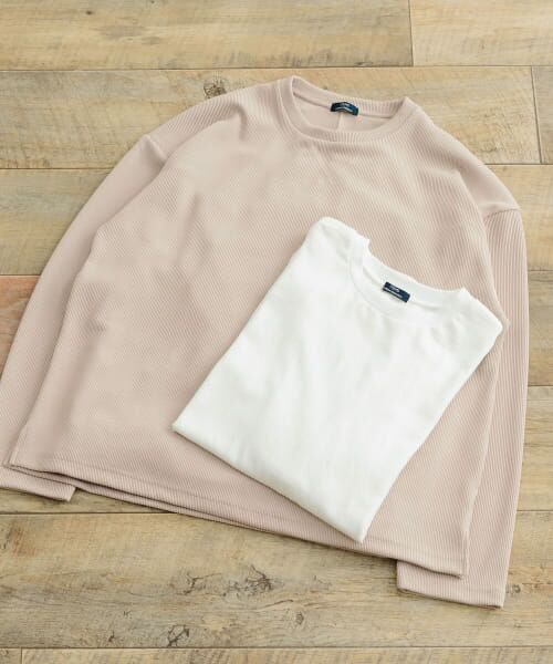 ＊＊URBAN RESEARCH ITEMS / アーバンリサーチ アイテムズ Tシャツ | ドレープリブカットソー+インナー 2セット（BEG）