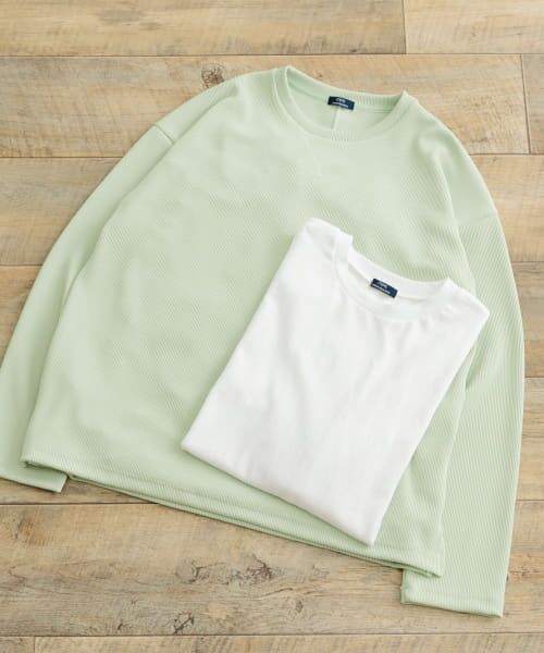 ＊＊URBAN RESEARCH ITEMS / アーバンリサーチ アイテムズ Tシャツ | ドレープリブカットソー+インナー 2セット（L.KHK）