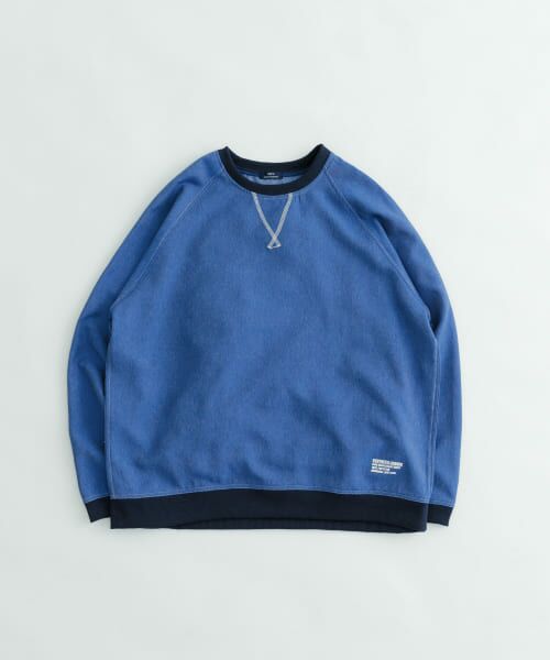 ＊＊URBAN RESEARCH ITEMS / アーバンリサーチ アイテムズ Tシャツ | 『イージーケア/UVカット』シンセティックデニム コントラストステッチプルオーバー（L.BLU）