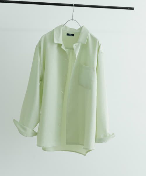 ＊＊URBAN RESEARCH ITEMS / アーバンリサーチ アイテムズ シャツ・ブラウス | ミックスカラー ポリトロレギュラーカラーシャツ（L.KHK）