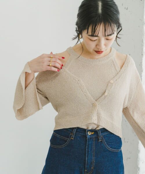 ★SUMMER SALE★〜7/13までETRE リリヤーンニットタンクトップ ☆SUMMER SALE☆〜7/13までETRE リリヤーンニットタンクトップ