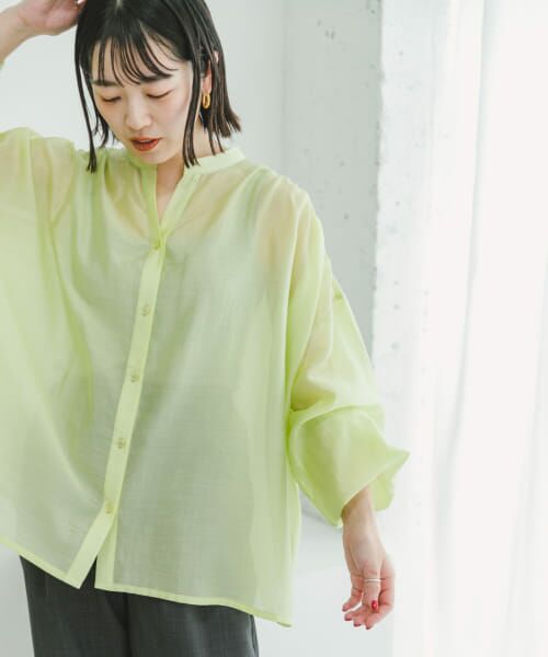 OHGA シアースキッパーブラウス AZUL by moussy｜シアースキッパーブラウス | Rakuten Fashion