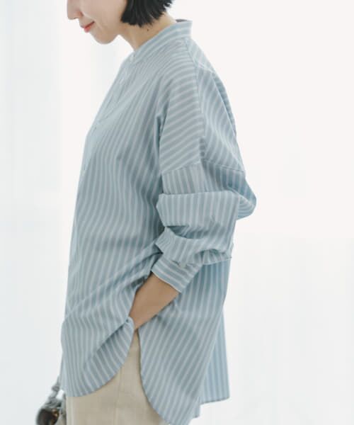 【TOMORROW LAND】Edition バンドカラービックシャツ OMNES Another Edition（オムネス アナザーエディション）の「ダブル