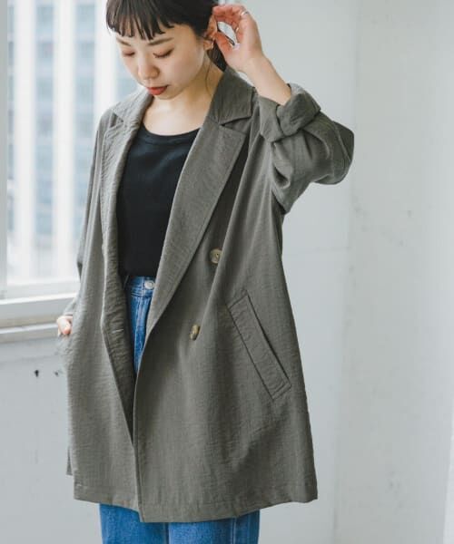 ＊＊URBAN RESEARCH ITEMS / アーバンリサーチ アイテムズ その他アウター | リネンライクジャケット（KHK）