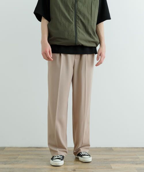 ＊＊URBAN RESEARCH ITEMS / アーバンリサーチ アイテムズ その他パンツ | Wフェイスジョーゼット イージー スラックス（BEG）