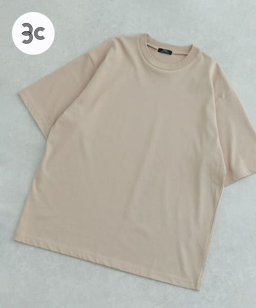 ＊＊URBAN RESEARCH ITEMS / アーバンリサーチ アイテムズ Tシャツ | USAコットン 接触冷感 シルケットT-shirts（BEG）