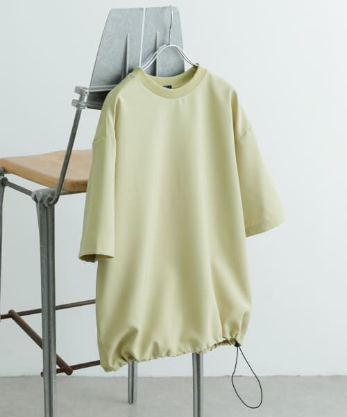 ＊＊URBAN RESEARCH ITEMS / アーバンリサーチ アイテムズ Tシャツ | 『セットアップ対応』吸水速乾 ストレッチトロ布帛 Tシャツ（YEL）