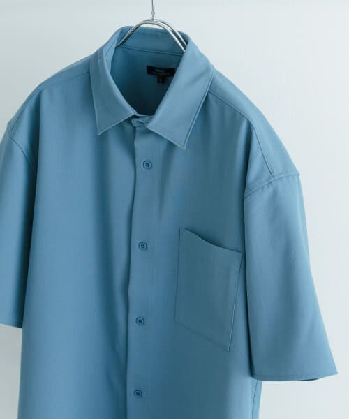 ＊＊URBAN RESEARCH ITEMS / アーバンリサーチ アイテムズ シャツ・ブラウス | ドライタッチ レギュラーカラー 半袖シャツ（BLU）