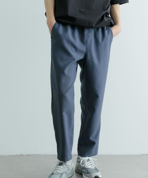 イタリア購入セットアップ 深いブルーベルベットとろみイージーパンツ イタリア購入セットアップ 深いブルーベルベットとろみイージー