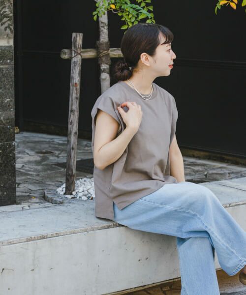＊＊URBAN RESEARCH ITEMS / アーバンリサーチ アイテムズ Tシャツ | クルーネックノースリーブTシャツ（GRY）
