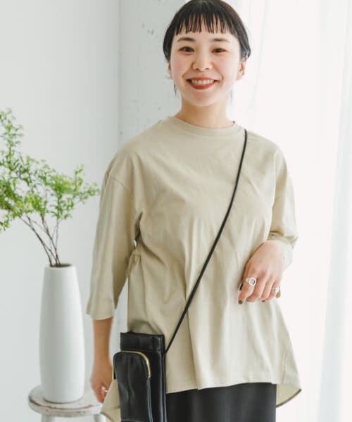 美品♪ガリャルダガランテ コットンワークシャツ バックギャザー ゆったり カーキ コットンワークシャツ | GALLARDAGALANTE(ガリャルダガランテ