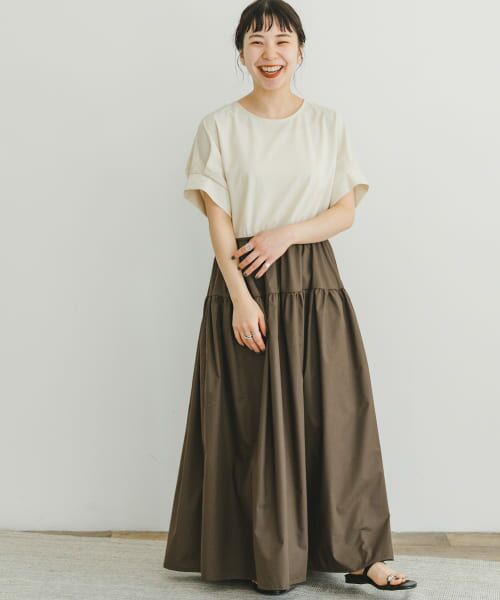 AD2018 archive ドッキングTシャツ ワンピース 黒 セール】インド ドッキング Tシャツワンピース/異素材切替
