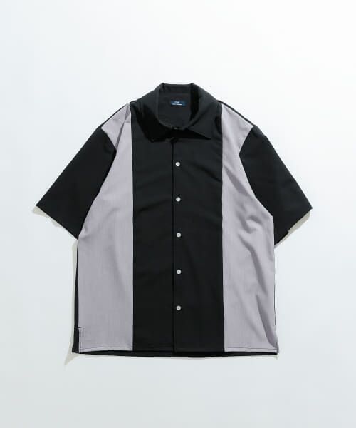 ＊＊URBAN RESEARCH ITEMS / アーバンリサーチ アイテムズ シャツ・ブラウス | 接触冷感TRストレッチ切替半袖シャツ（BLK）