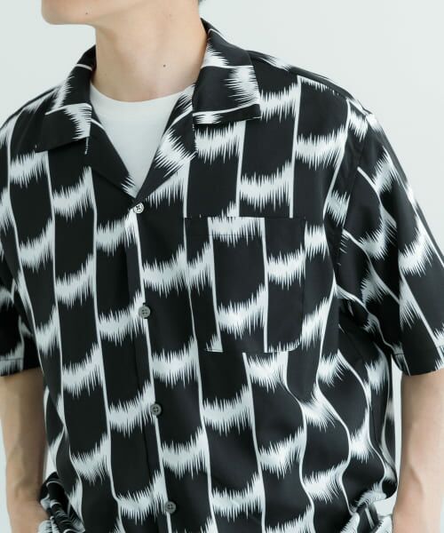セール】 総柄オープンカラー ショートスリーブシャツ （シャツ