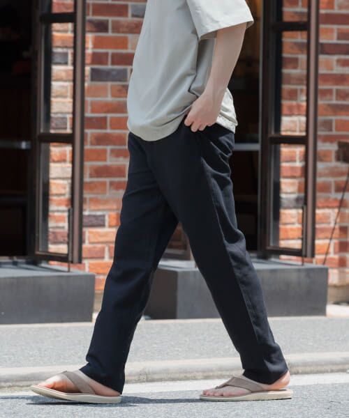 ＊＊URBAN RESEARCH ITEMS / アーバンリサーチ アイテムズ その他パンツ | コットン×リネン RELAX トラウザー（BLK）
