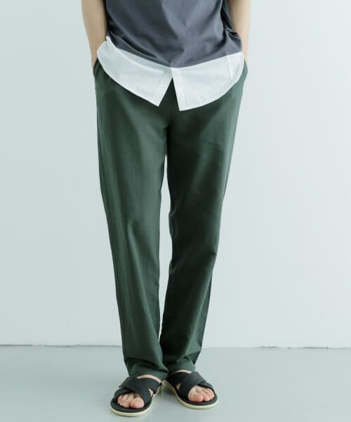 ＊＊URBAN RESEARCH ITEMS / アーバンリサーチ アイテムズ その他パンツ | コットン×リネン RELAX トラウザー（GRN）