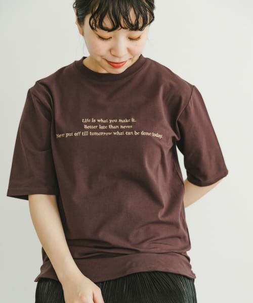 ＊＊URBAN RESEARCH ITEMS / アーバンリサーチ アイテムズ Tシャツ | 『接触冷感/UVカット』クールコットンハンソデTシャツ（D.BRN）