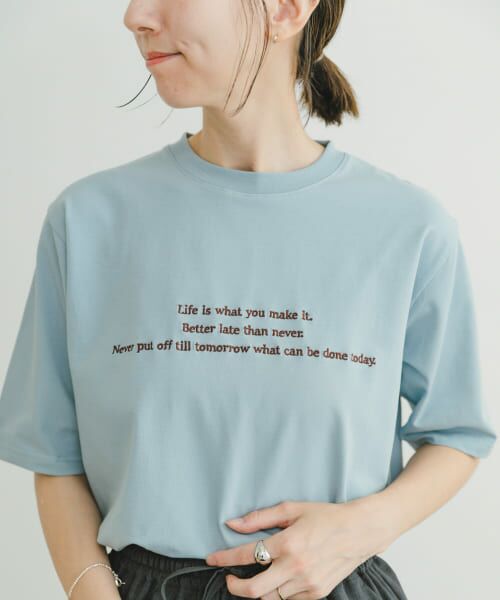 ＊＊URBAN RESEARCH ITEMS / アーバンリサーチ アイテムズ Tシャツ | 『接触冷感/UVカット』クールコットンハンソデTシャツ（L.BLU）
