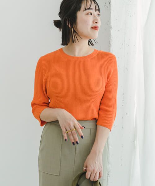 23AW CALMER リブクルーネック 23AW CALMER リブクルーネック