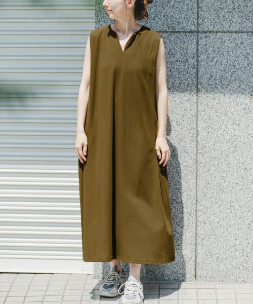 Kazuko Kitamura take off ノースリーブ ワンピース Kitamura Bag&Clothes - やわらかなダンボールニットで仕立てた
