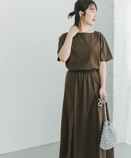 ＊＊URBAN RESEARCH ITEMS / アーバンリサーチ アイテムズ ワンピース | ウエストギャザーワンピース（BRN）
