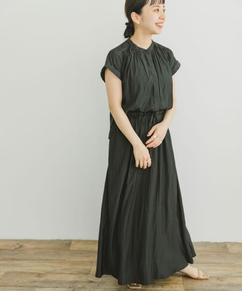 ＊＊URBAN RESEARCH ITEMS / アーバンリサーチ アイテムズ ワンピース | セットアップライクカッセンワンピース（BLK）