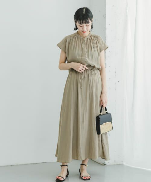 ＊＊URBAN RESEARCH ITEMS / アーバンリサーチ アイテムズ ワンピース | セットアップライクカッセンワンピース（BEG）