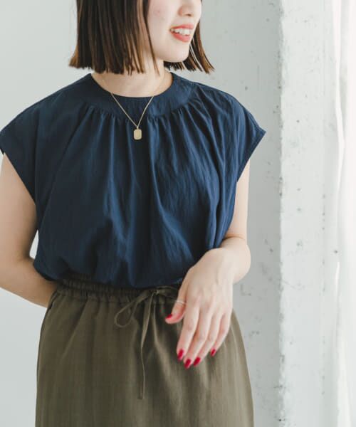 ＊＊URBAN RESEARCH ITEMS / アーバンリサーチ アイテムズ シャツ・ブラウス | サイドスリットフレンチブラウス（NVY）