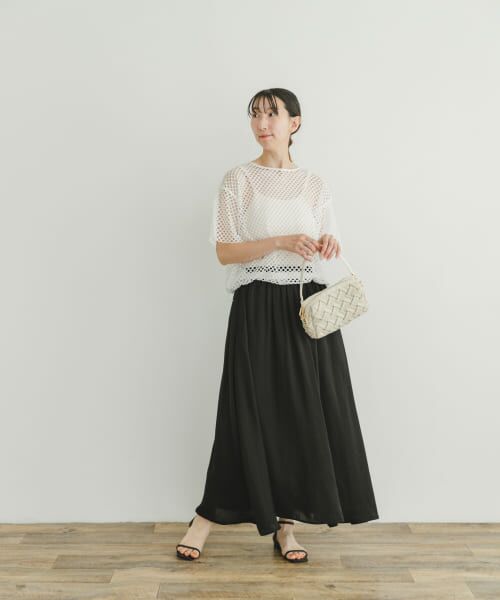 メッシュトップス×スカートセット （セットアップ）｜＊＊URBAN