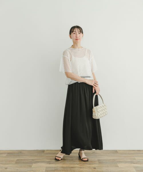 メッシュトップス×スカートセット （セットアップ）｜＊＊URBAN