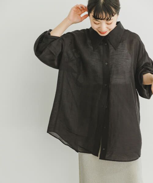 ＊＊URBAN RESEARCH ITEMS / アーバンリサーチ アイテムズ シャツ・ブラウス | シアービッグシャツ（BLK）