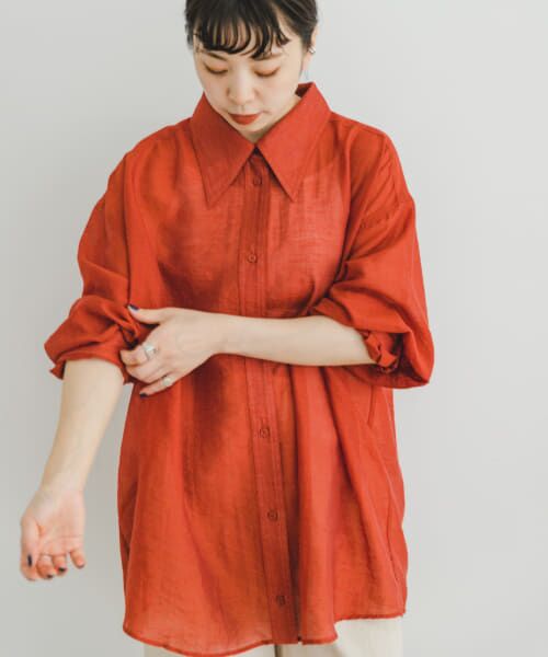 ＊＊URBAN RESEARCH ITEMS / アーバンリサーチ アイテムズ シャツ・ブラウス | シアービッグシャツ（RENGA）