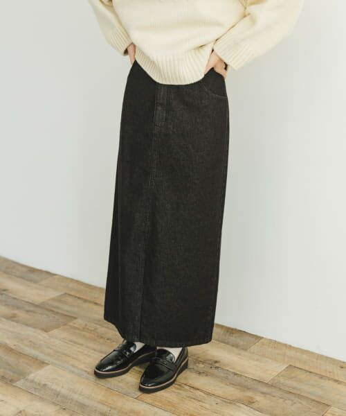 ＊＊URBAN RESEARCH ITEMS / アーバンリサーチ アイテムズ スカート | デニムタイトスカート（BLK）