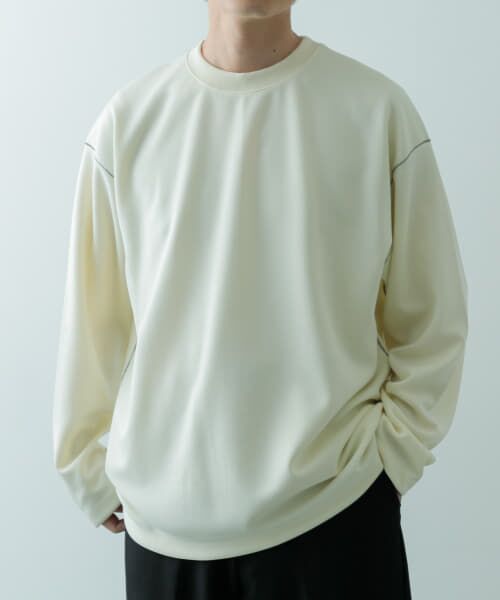 ＊＊URBAN RESEARCH ITEMS / アーバンリサーチ アイテムズ Tシャツ | ソフトダンボール カラーステッチ カットソー（IVO）