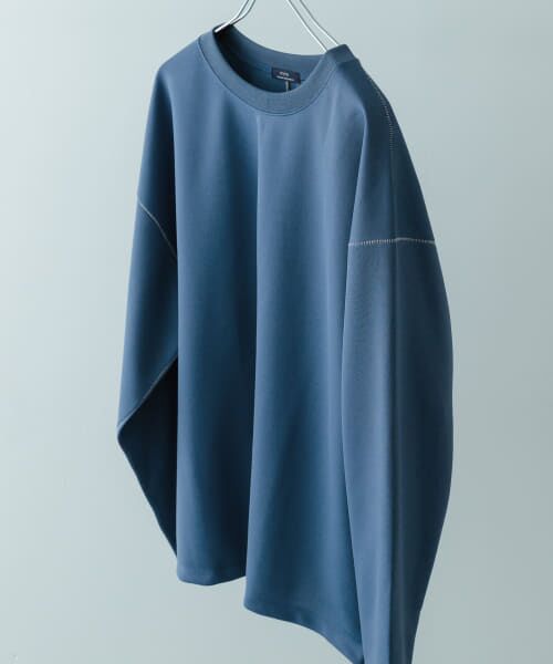 ＊＊URBAN RESEARCH ITEMS / アーバンリサーチ アイテムズ Tシャツ | ソフトダンボール カラーステッチ カットソー（BLU）