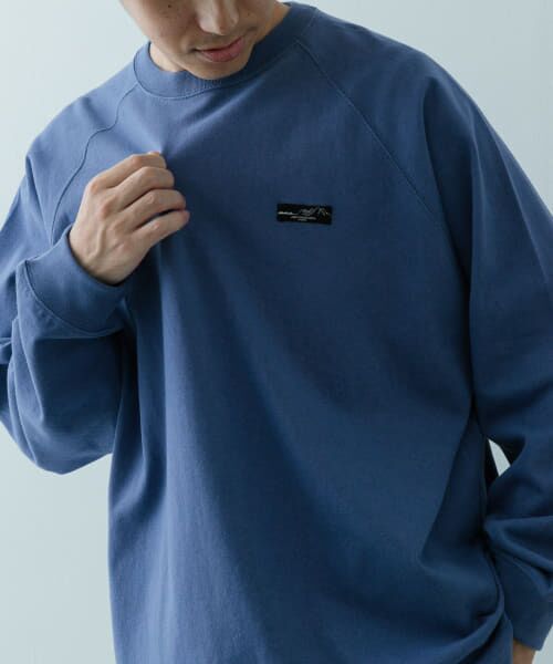＊＊URBAN RESEARCH ITEMS / アーバンリサーチ アイテムズ Tシャツ | 天竺 ワンポイント ロングスリーブTシャツ（BLU）