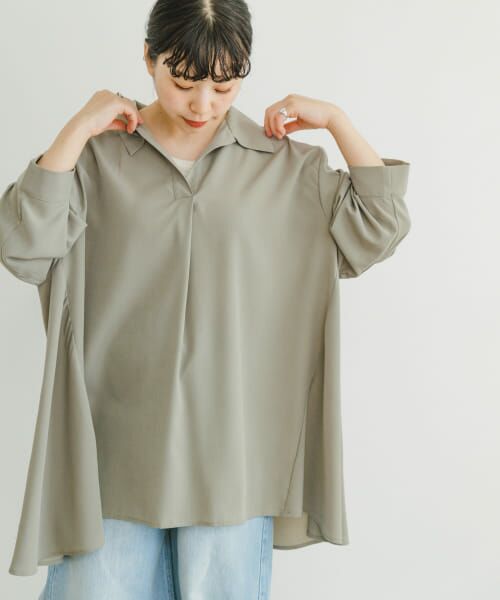 ＊＊URBAN RESEARCH ITEMS / アーバンリサーチ アイテムズ シャツ・ブラウス | スキッパーチュニック（KHK）