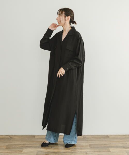 ＊＊URBAN RESEARCH ITEMS / アーバンリサーチ アイテムズ ワンピース | カイキンシャツワンピース（BLK）