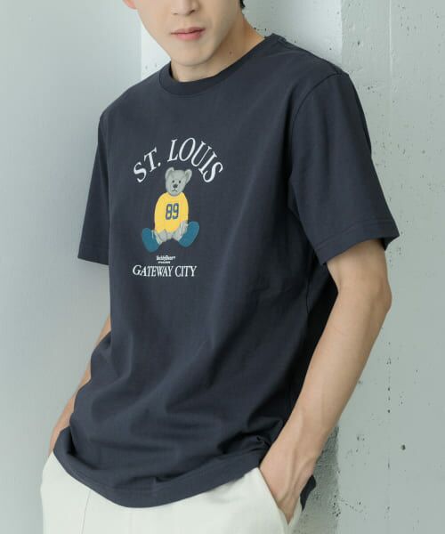 ＊＊URBAN RESEARCH ITEMS / アーバンリサーチ アイテムズ Tシャツ | TEDDY BEAR クルーネック Tシャツ（NVY）