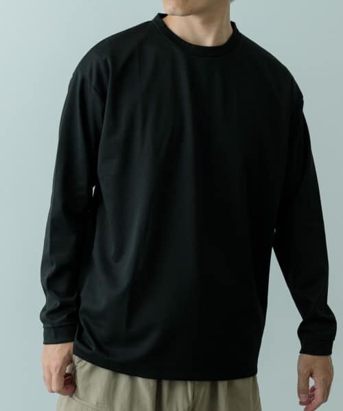 ＊＊URBAN RESEARCH ITEMS / アーバンリサーチ アイテムズ Tシャツ | サステナブルポンチ リラックスカットソー（BLK）