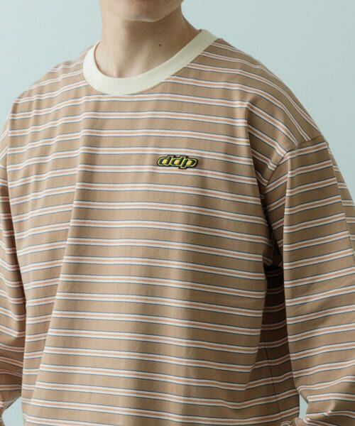 ＊＊URBAN RESEARCH ITEMS / アーバンリサーチ アイテムズ Tシャツ | ddp　Retro Border Ringer Long-Sleeve T-shirts（BRN）