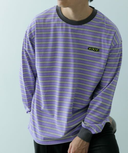 ＊＊URBAN RESEARCH ITEMS / アーバンリサーチ アイテムズ Tシャツ | ddp　Retro Border Ringer Long-Sleeve T-shirts（PPL）