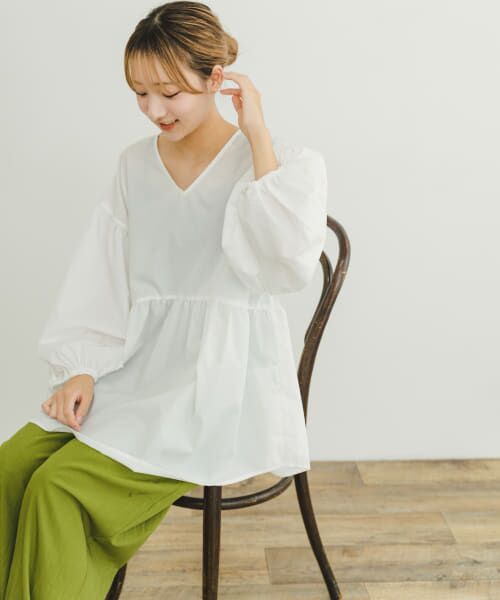 ＊＊URBAN RESEARCH ITEMS / アーバンリサーチ アイテムズ シャツ・ブラウス | ティアードVネックブラウス（OFF）